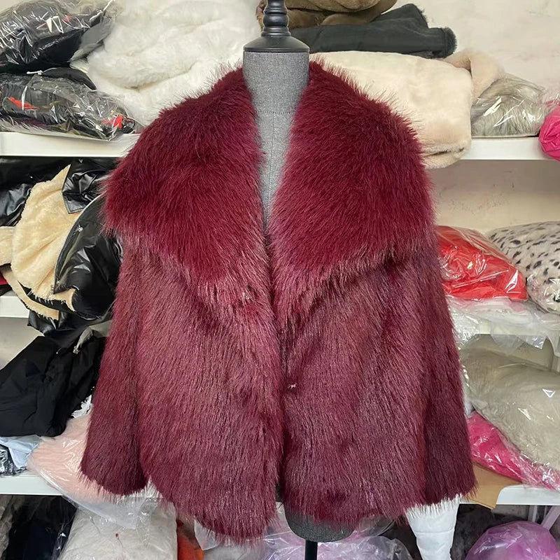 Duttini | Women’s Relaxed Fit Faux Fur Jacket