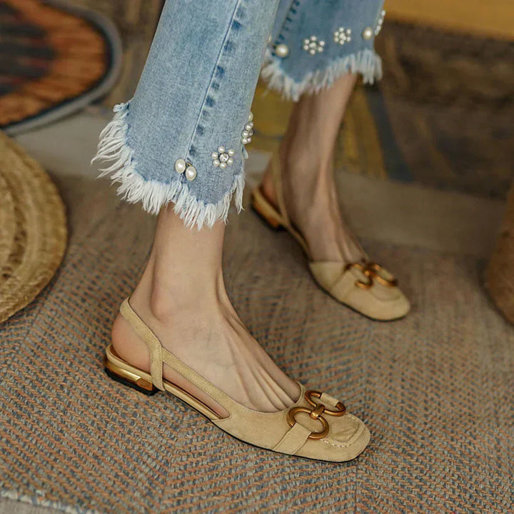 Duttini | Supportive Slingback Square Toe Detail for All-Day Comfort