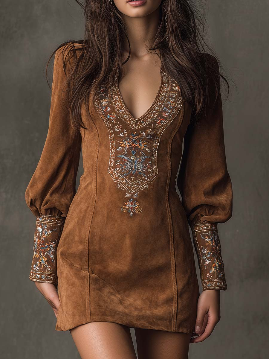 Duttini | Suede-Effect Short Dress for Women