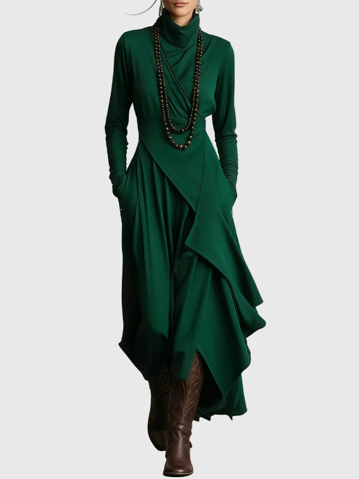 Duttini | Maxi Pleated Dress for Women in Violet