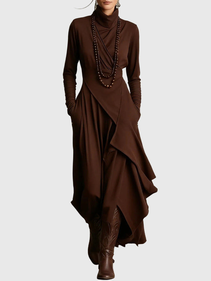 Duttini | Maxi Pleated Dress for Women in Violet