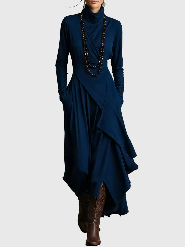 Duttini | Maxi Pleated Dress for Women in Violet