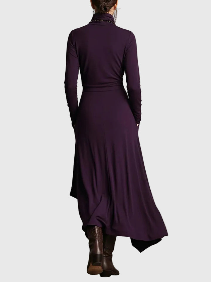 Duttini | Maxi Pleated Dress for Women in Violet