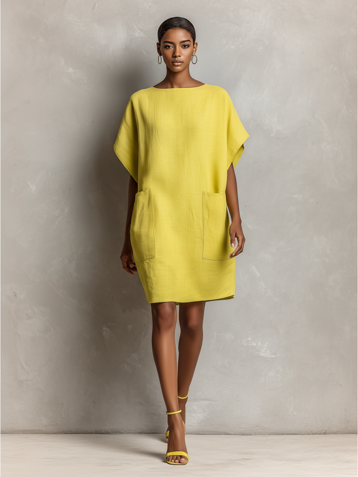 Duttini | Yellow Linen Dress