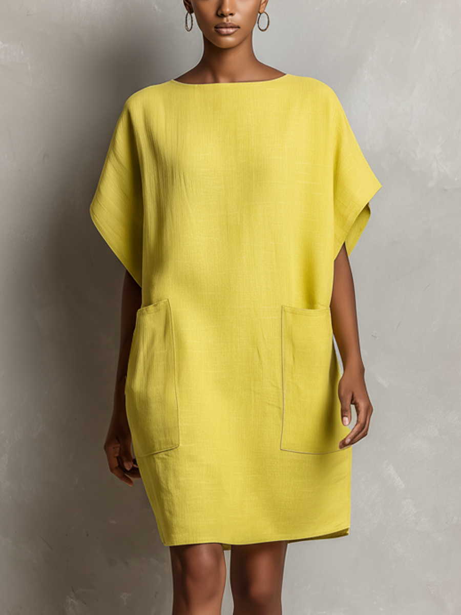 Duttini | Yellow Linen Dress