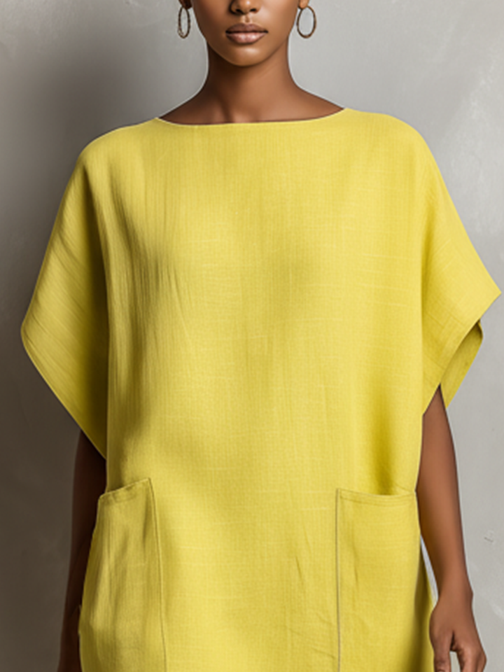 Duttini | Yellow Linen Dress