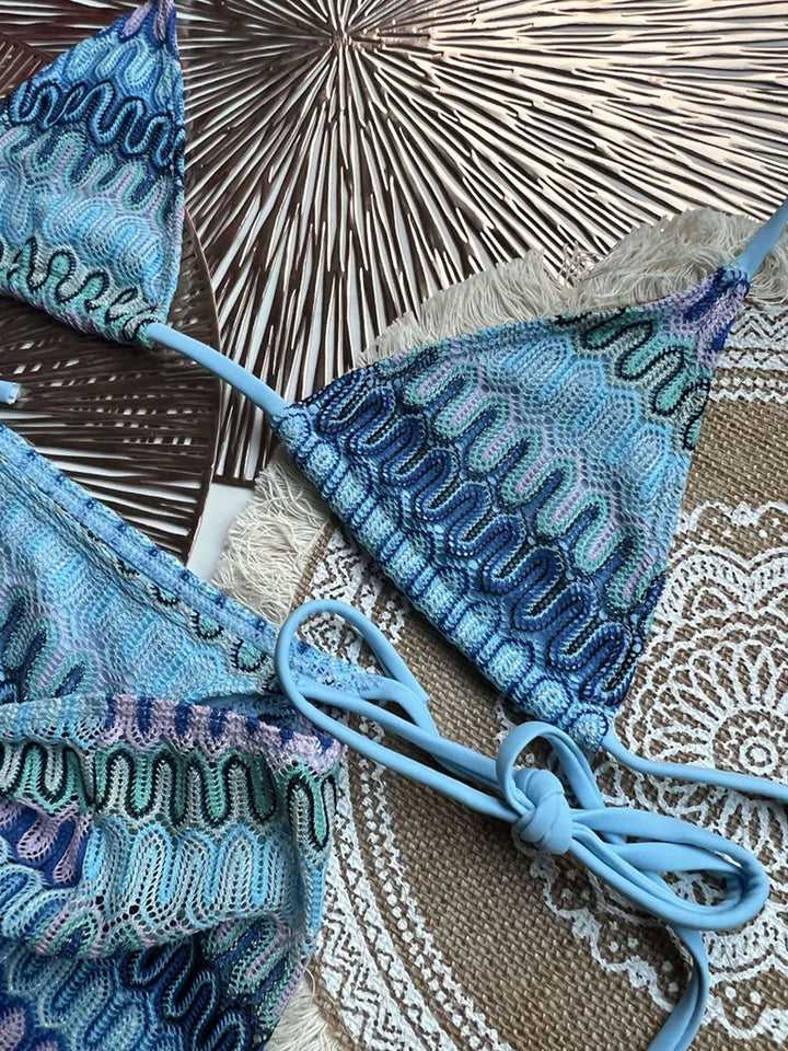 Duttini | Wavy Knit Texture Bikini Set