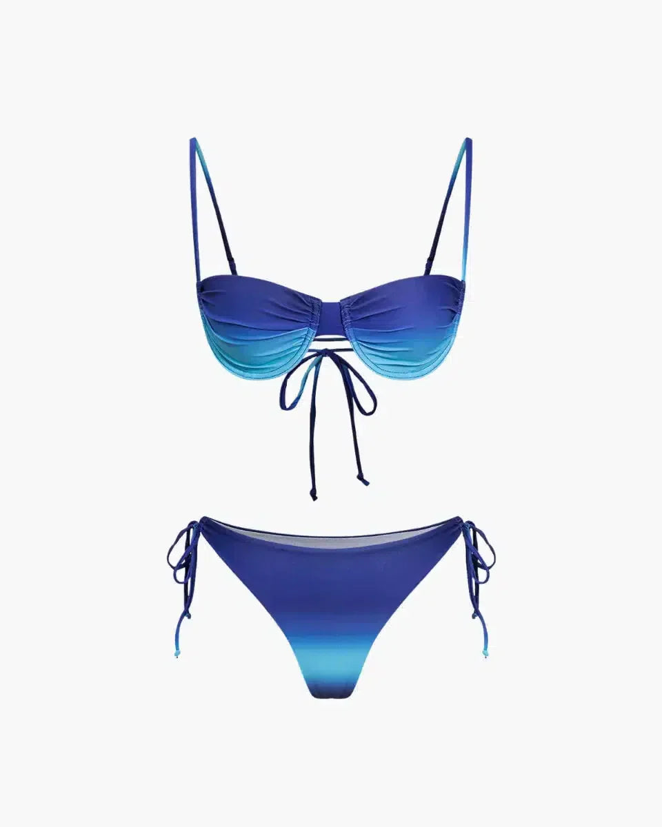 Duttini | Ombre bikini set in vibrant gradient