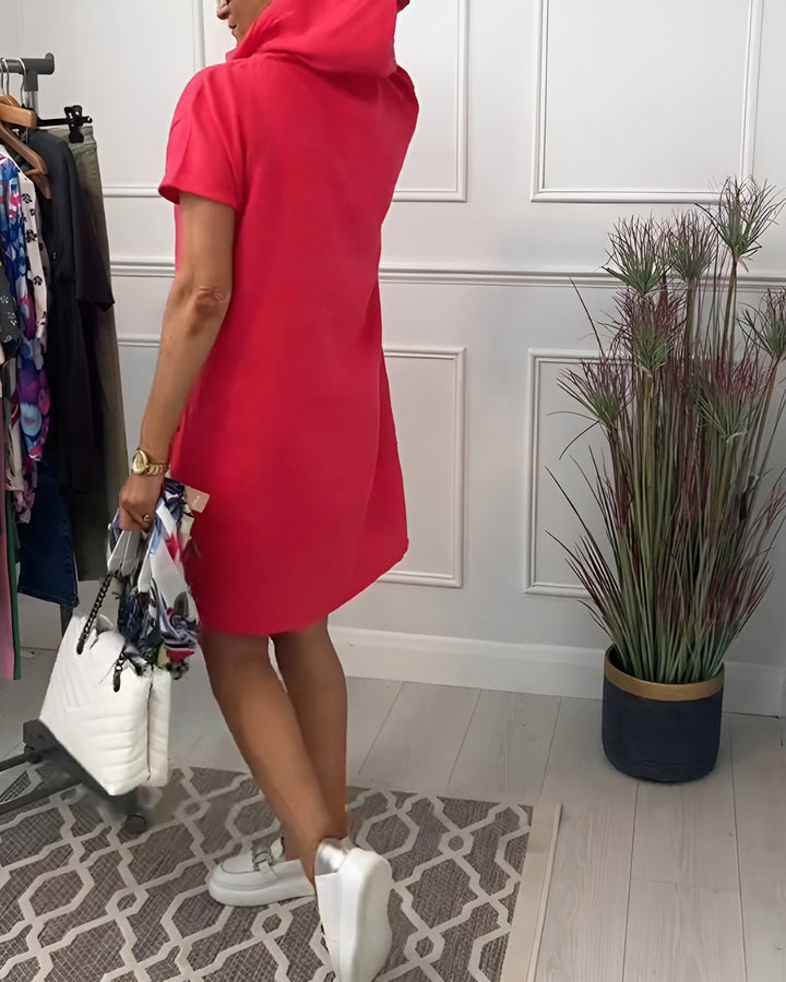Duttini | Sculpted Relaxed Hoodie Dress for Effortless Elegance
