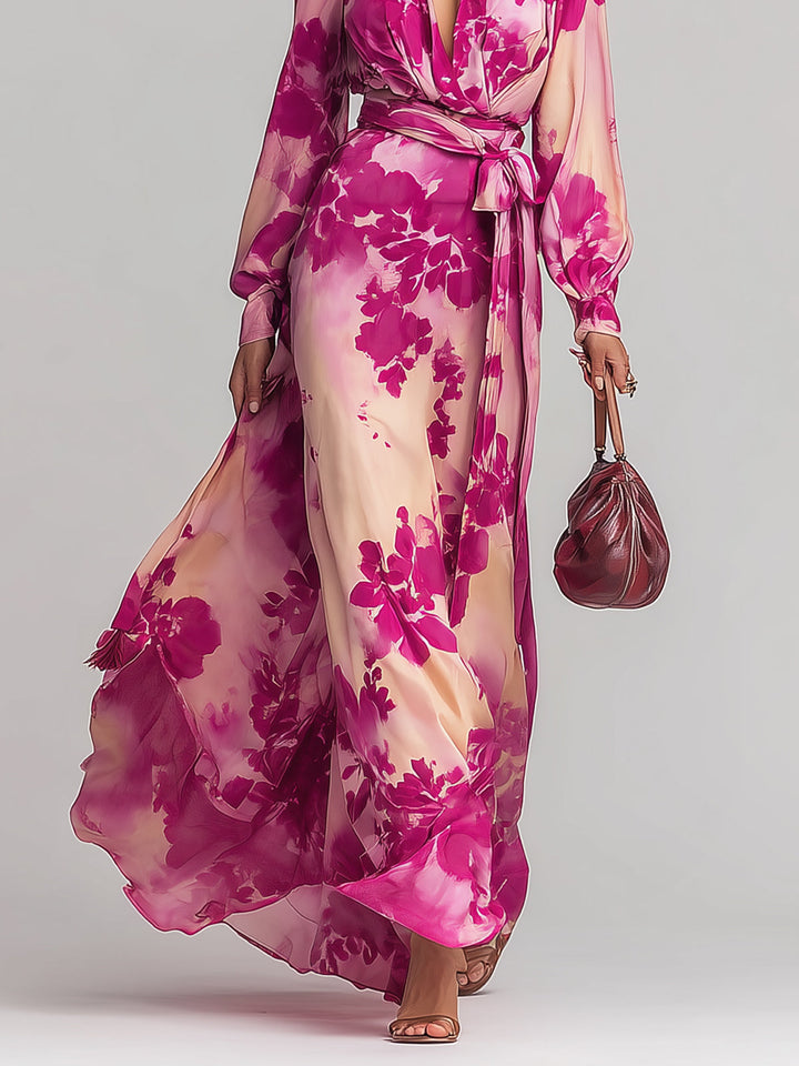 Duttini | Red V-Neck Dress