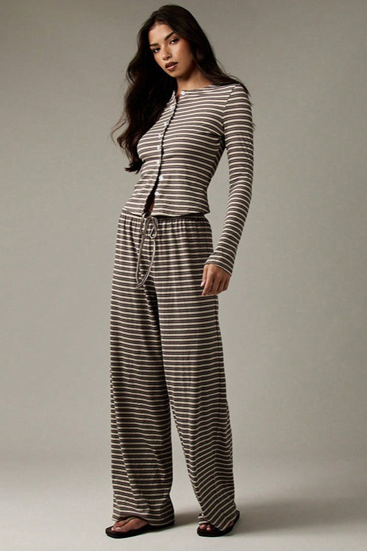 Duttini | Stripe Button Cord Two Piece Set