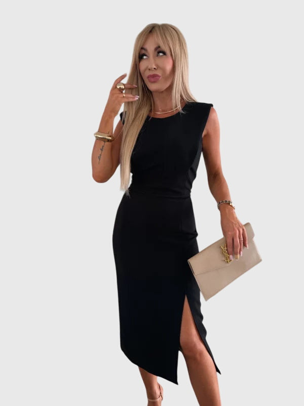 Duttini | Elegant Dress for Women in Soft Fabric, Fitted, Black