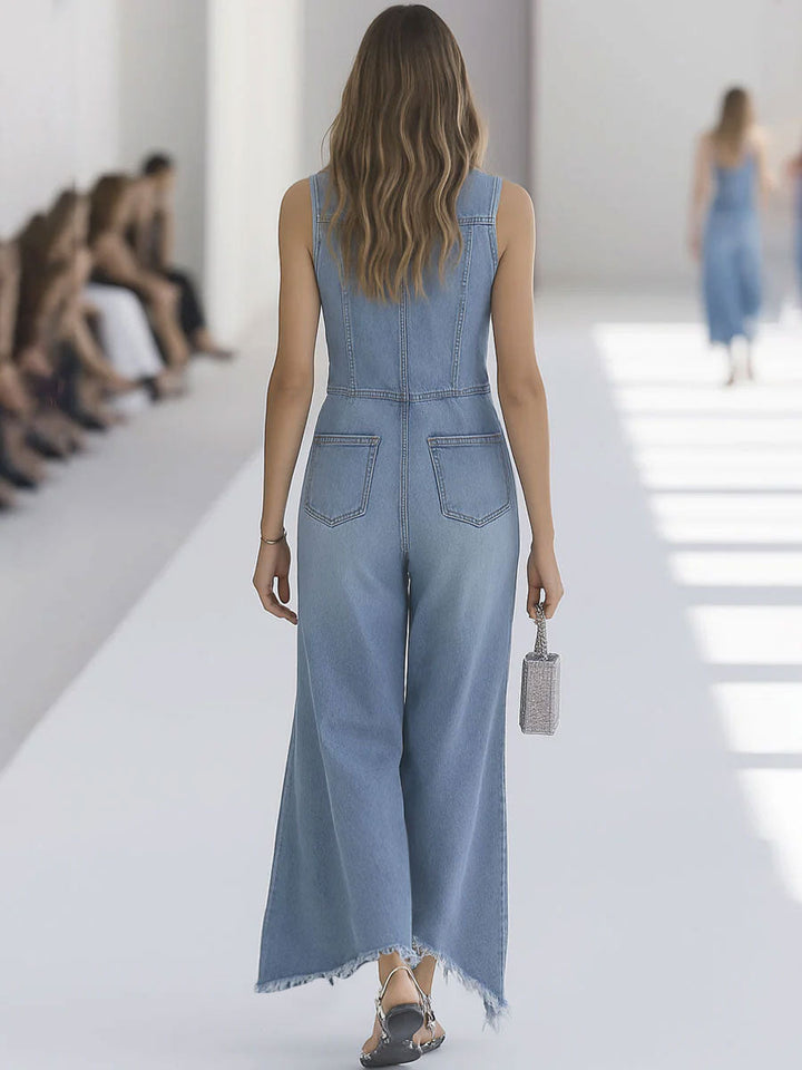 Duttini | Timeless Sleeveless Wide Leg Jumpsuit for Every Occasion