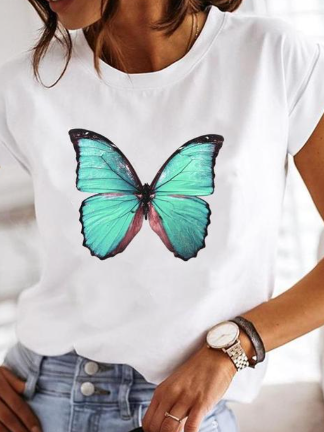 Duttini | Timeless Heart Print Crew Neck Short Sleeve Tee