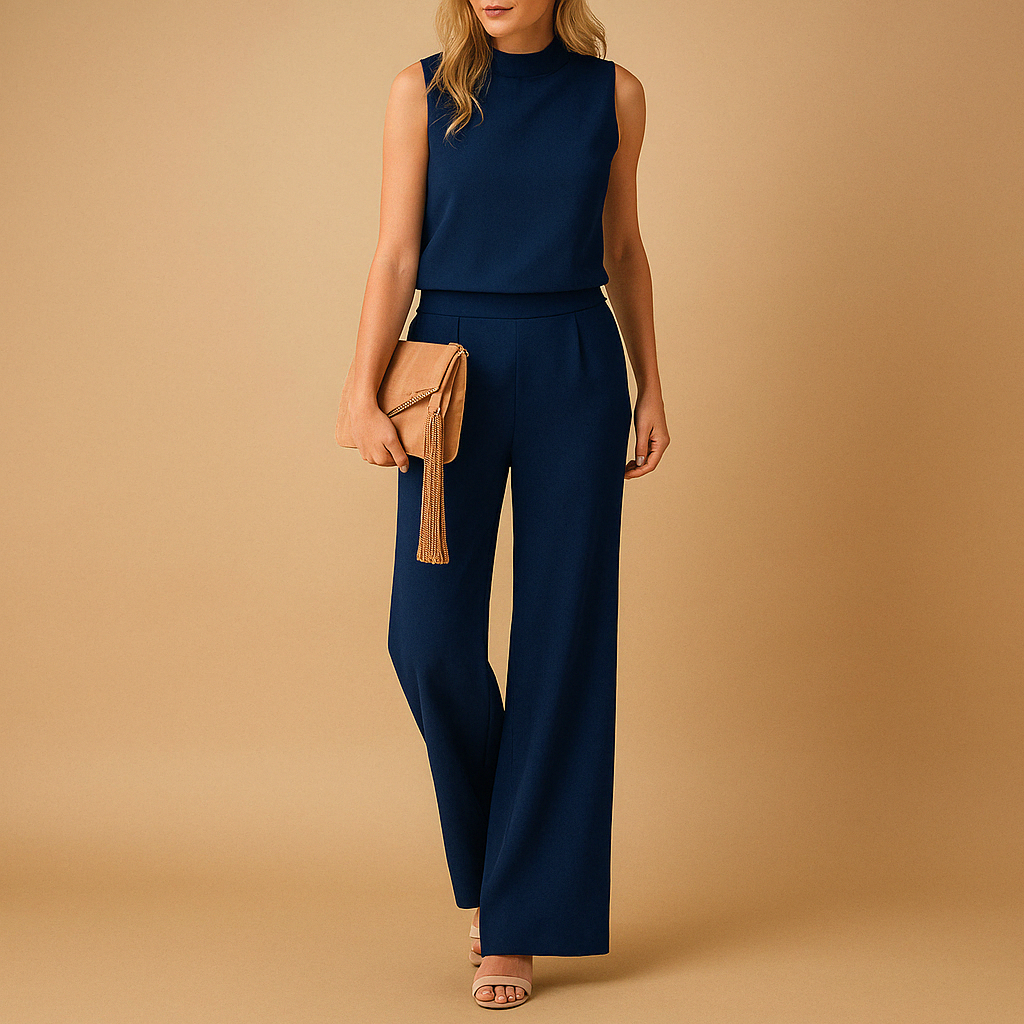 Duttini | Elegant Sleeveless Wide Leg Jumpsuit