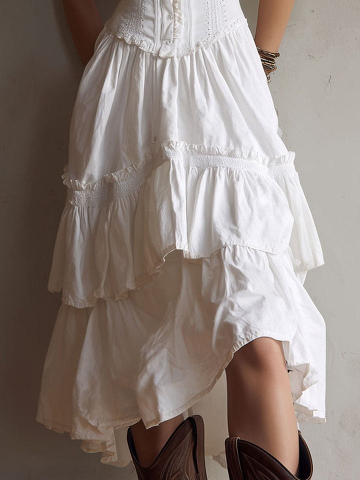 Duttini | White Lace Casual Dress