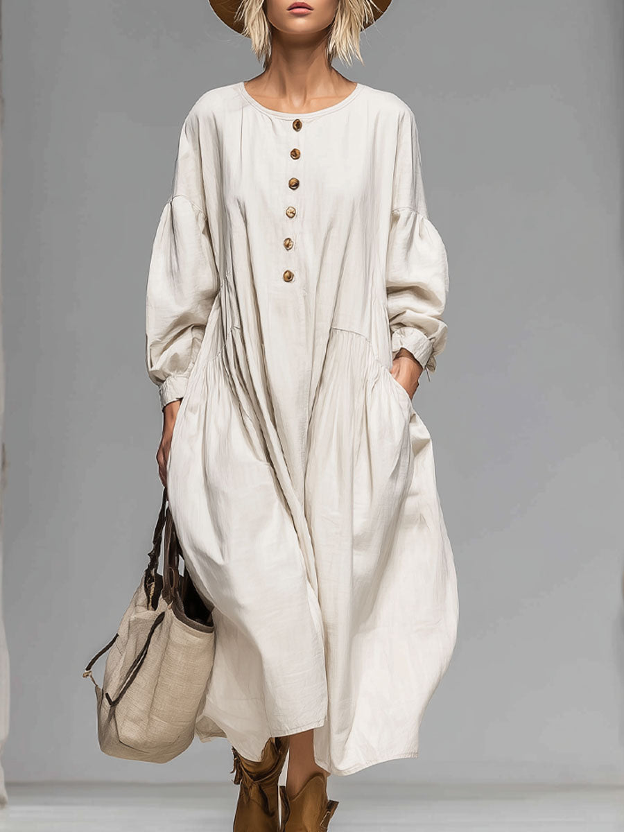 Duttini | Cotton Button-Front Dress
