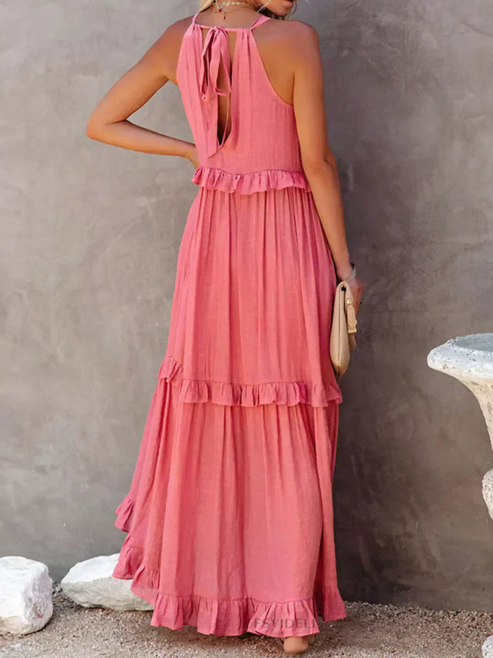 Duttini | Elegant Sleeveless Dress With Ruffles in a Flattering Cut