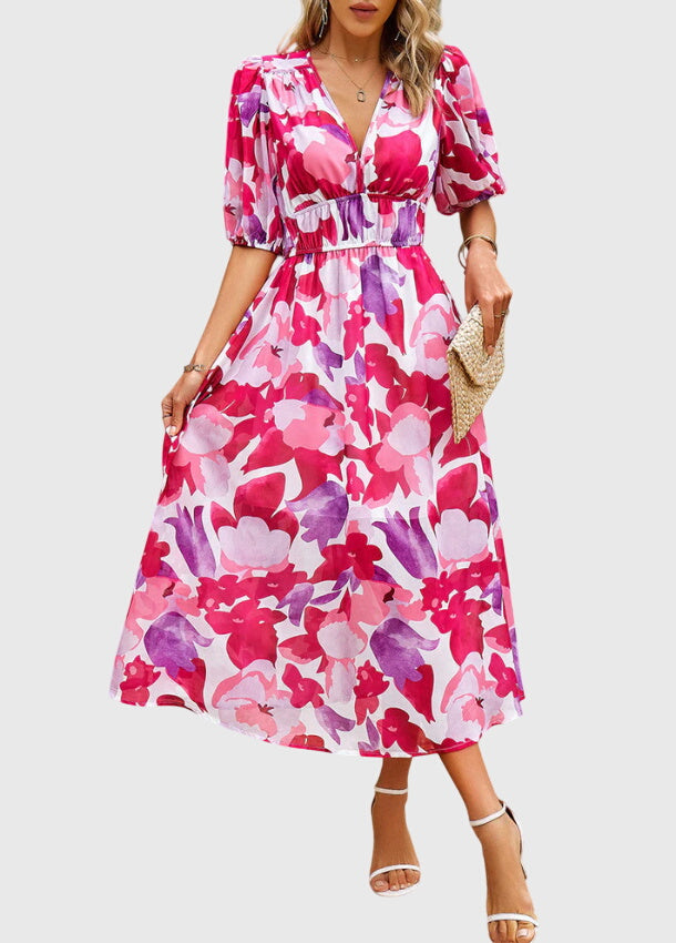 Duttini | Floral Midi Dress for Women