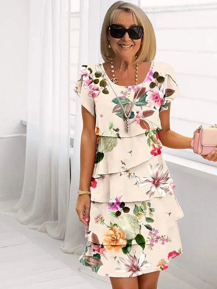 Duttini | Chic Ruffled Floral Pleated Dress Made to Turn Heads