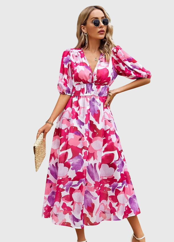 Duttini | Floral Midi Dress for Women