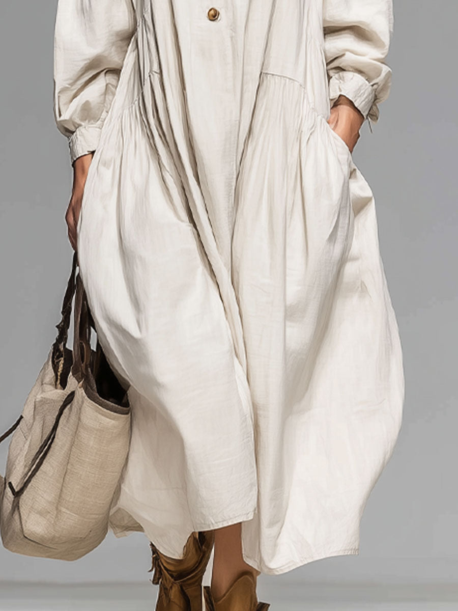 Duttini | Cotton Button-Front Dress