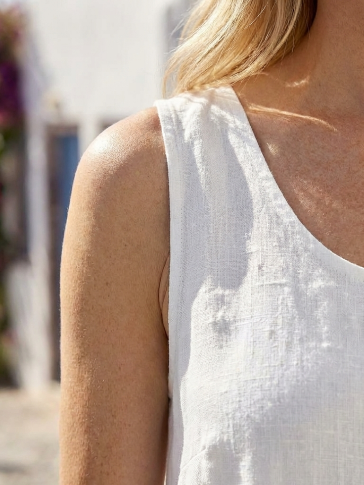 Duttini | Flowing Sleeveless Round Neck Relaxed Maxi Dress