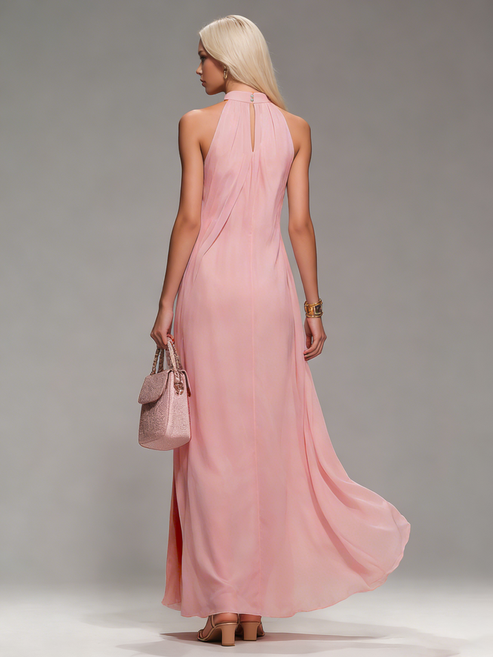 Duttini | Chiffon Halter Neck Comfortable Evening Dress