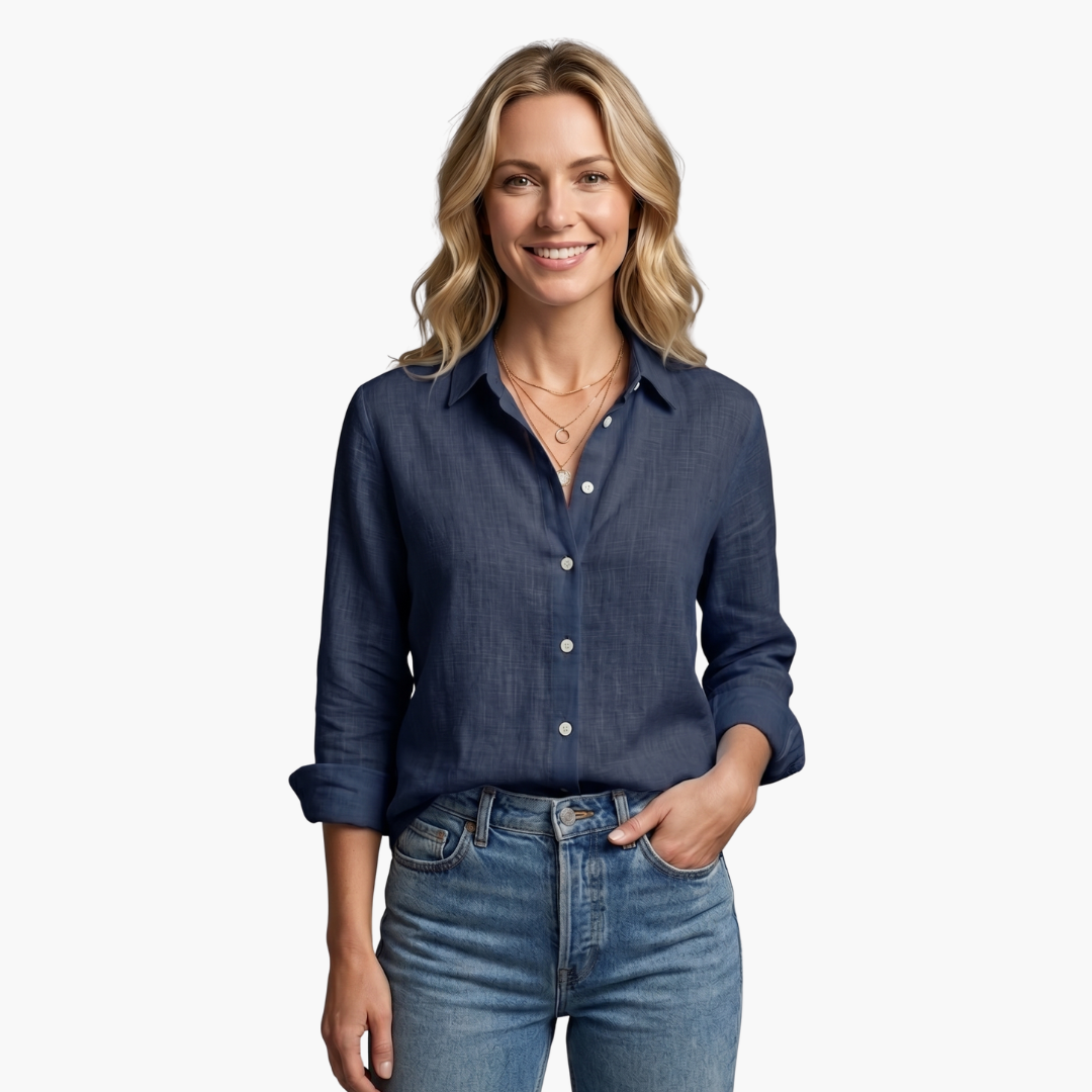 Duttini | Luxe Long Sleeve Button Down Shirt with Graceful Drape