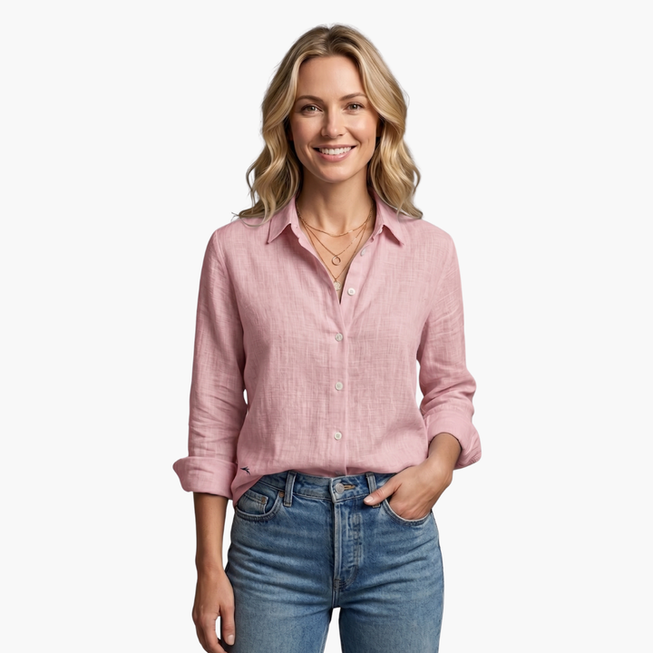 Duttini | Luxe Long Sleeve Button Down Shirt with Graceful Drape