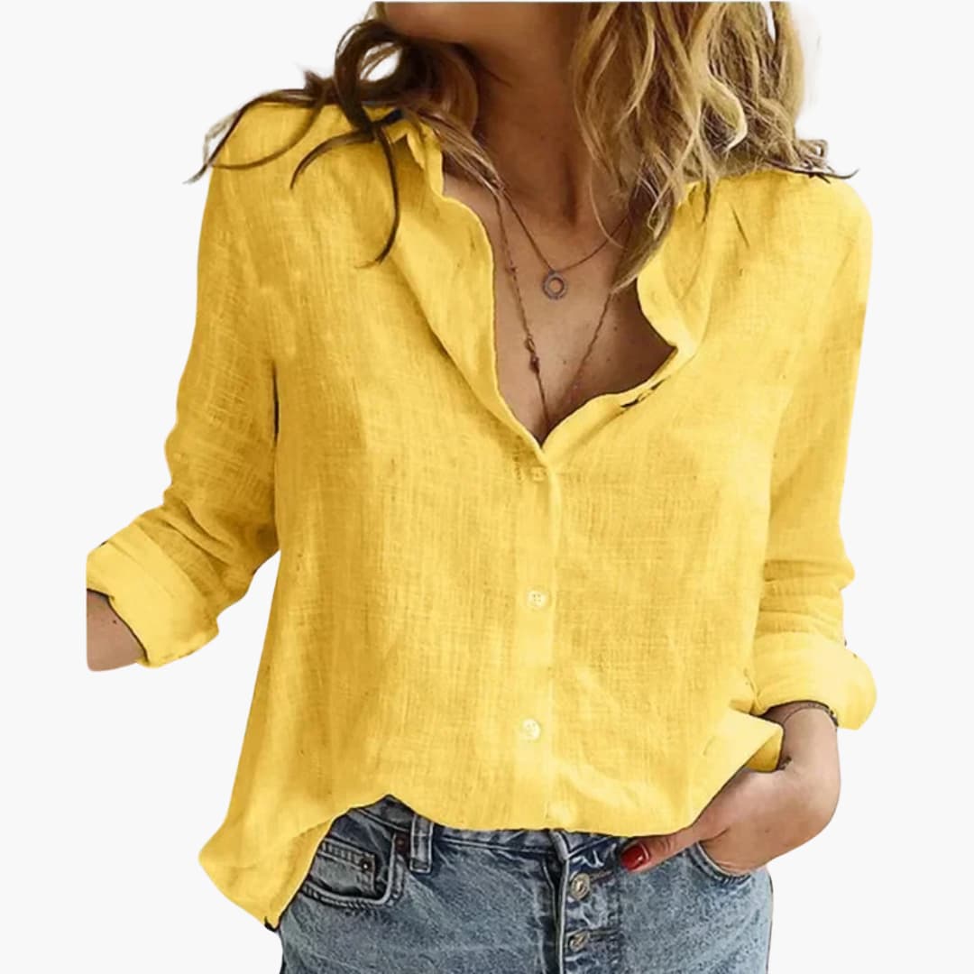 Duttini | Luxe Long Sleeve Button Down Shirt with Graceful Drape