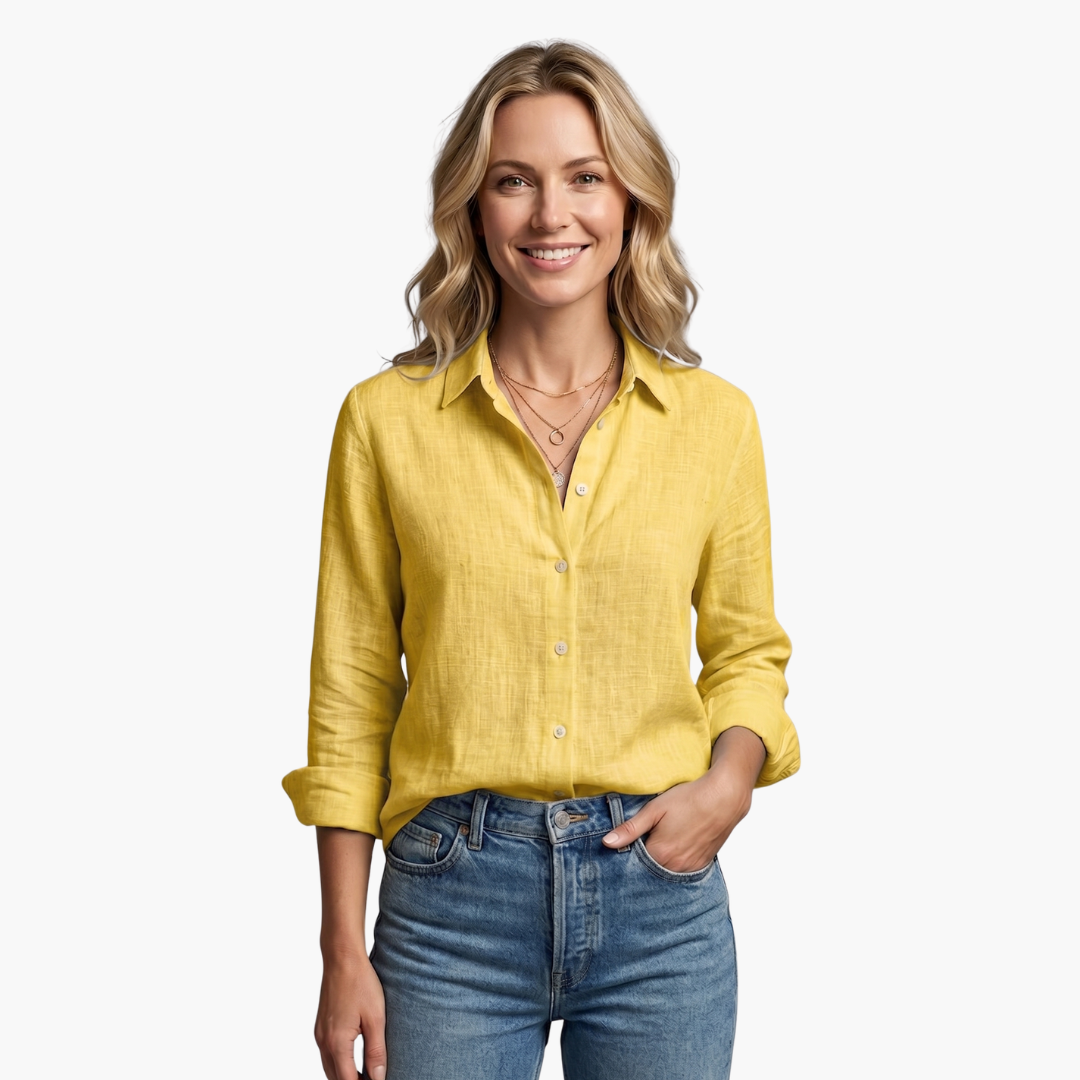 Duttini | Luxe Long Sleeve Button Down Shirt with Graceful Drape