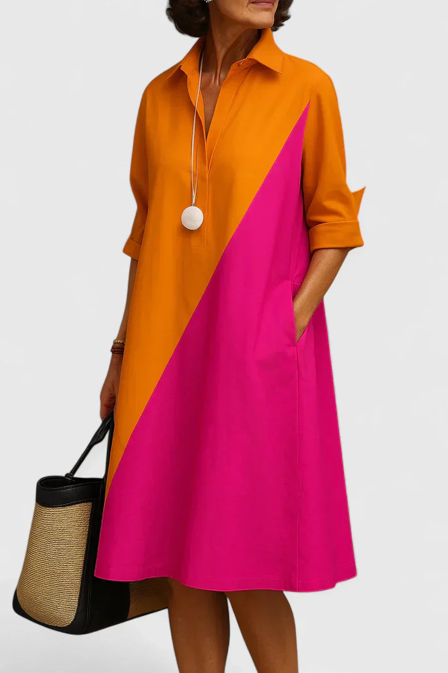 Duttini | Elegant Midi Dress for Women in Soft Fabric, Fitted, Black