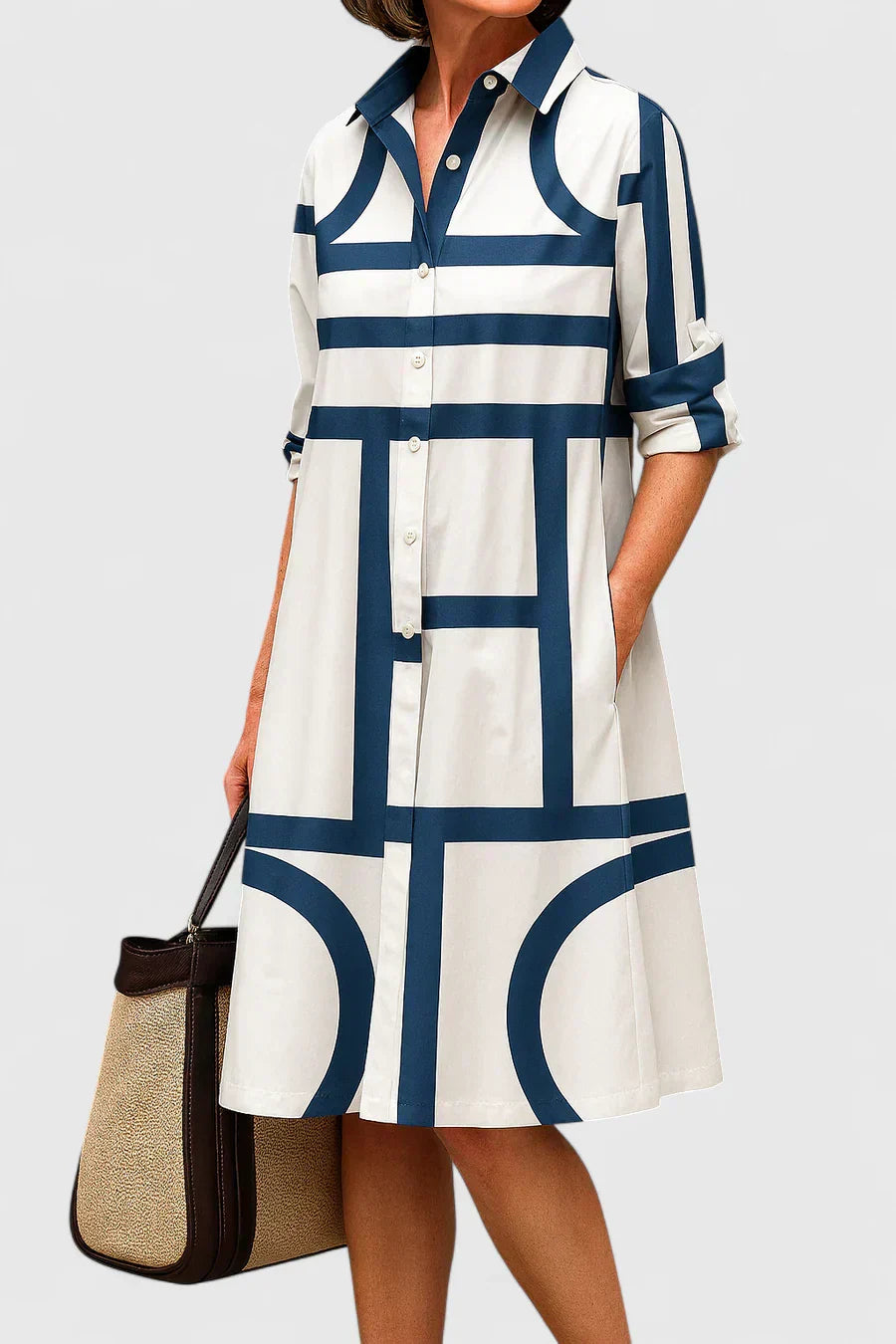 Duttini | Elegant Midi Dress for Women in Soft Fabric, Fitted, Black