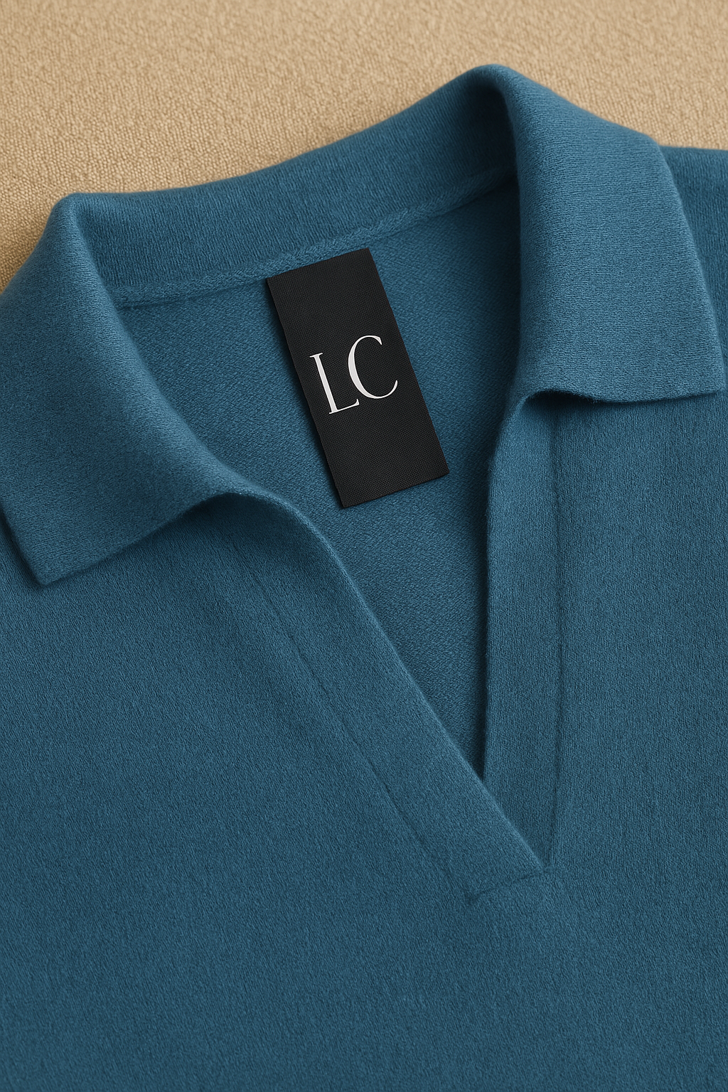 Duttini | Cotton Knit Polo for Men in Classic Fit, Navy
