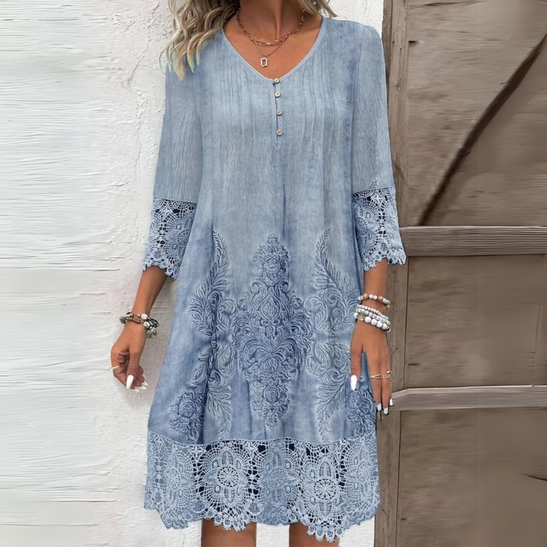 Duttini | Effortless Floral Midi Dress for Effortless Elegance