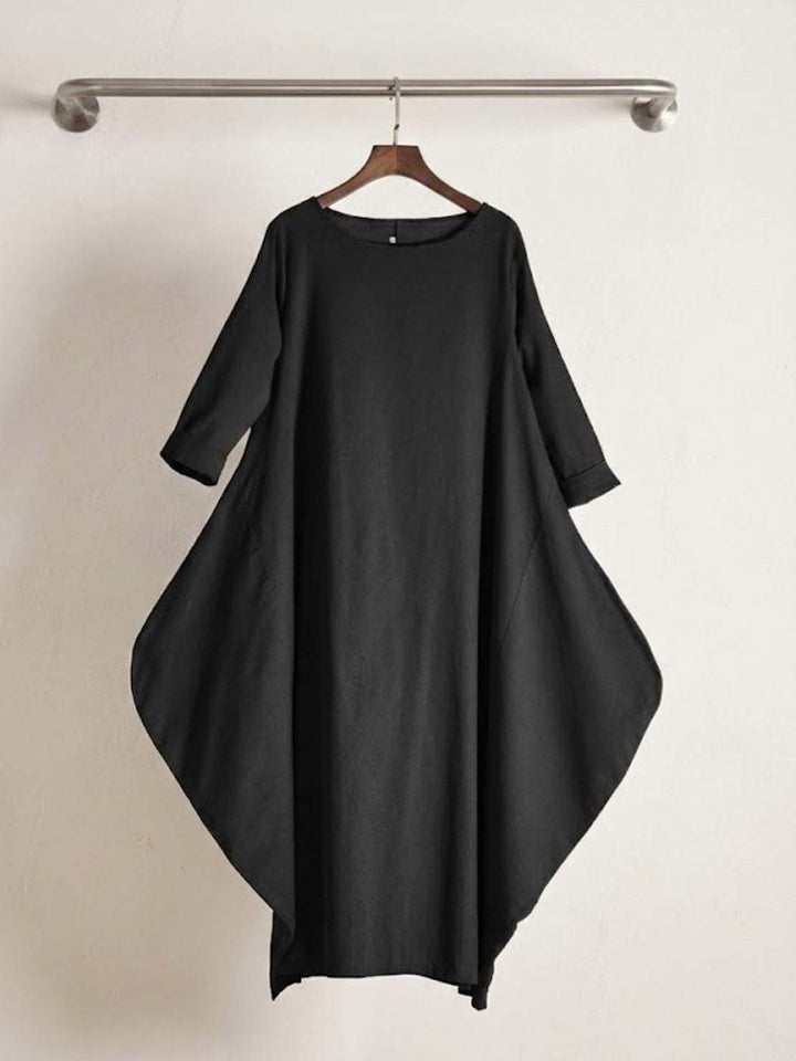 Duttini | Feminine Oversized Boho Maxi Dress With 3/4 Sleeves