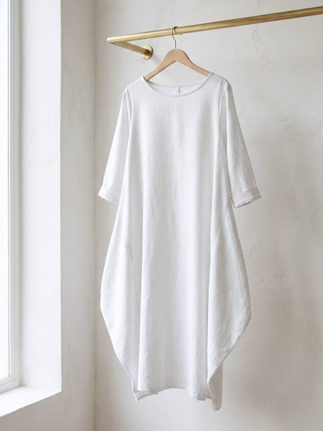 Duttini | Feminine Oversized Boho Maxi Dress With 3/4 Sleeves
