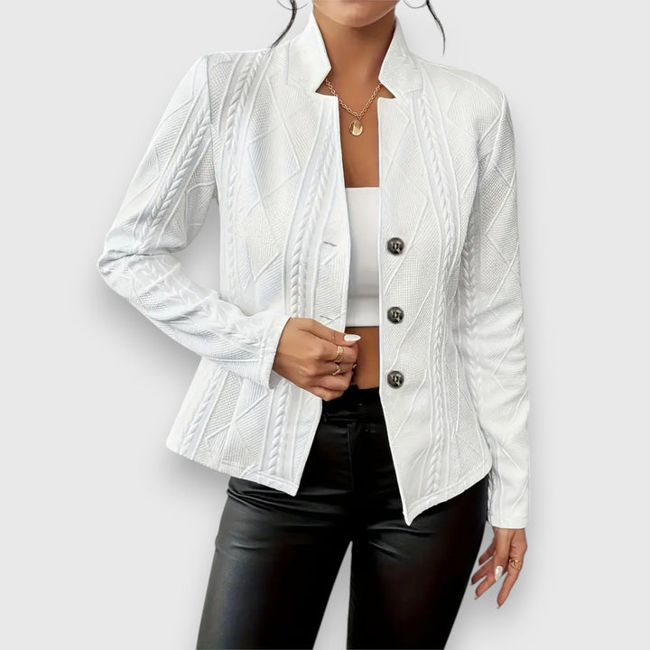 Duttini | Statement Mock Neck Cable Knit Sweater Top Made to Turn Heads
