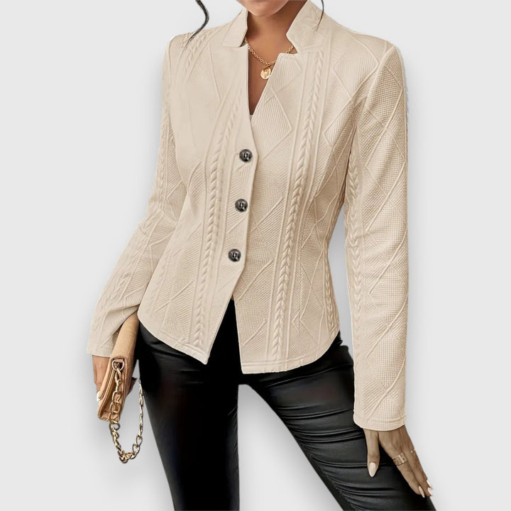 Duttini | Statement Mock Neck Cable Knit Sweater Top Made to Turn Heads