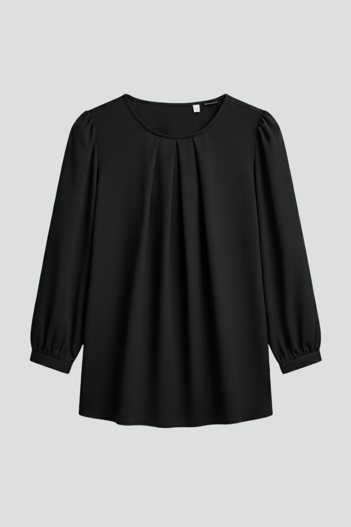 Duttini | Elegant Puff Sleeve Round Neck Blouse Made to Turn Heads