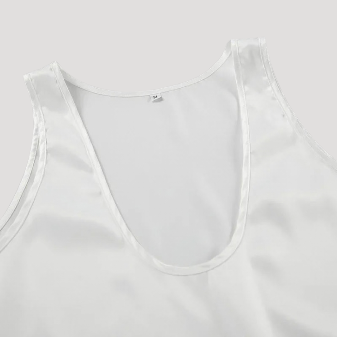 Duttini | Effortless Deep V Neck Sleeveless Tank Top for Every Occasion