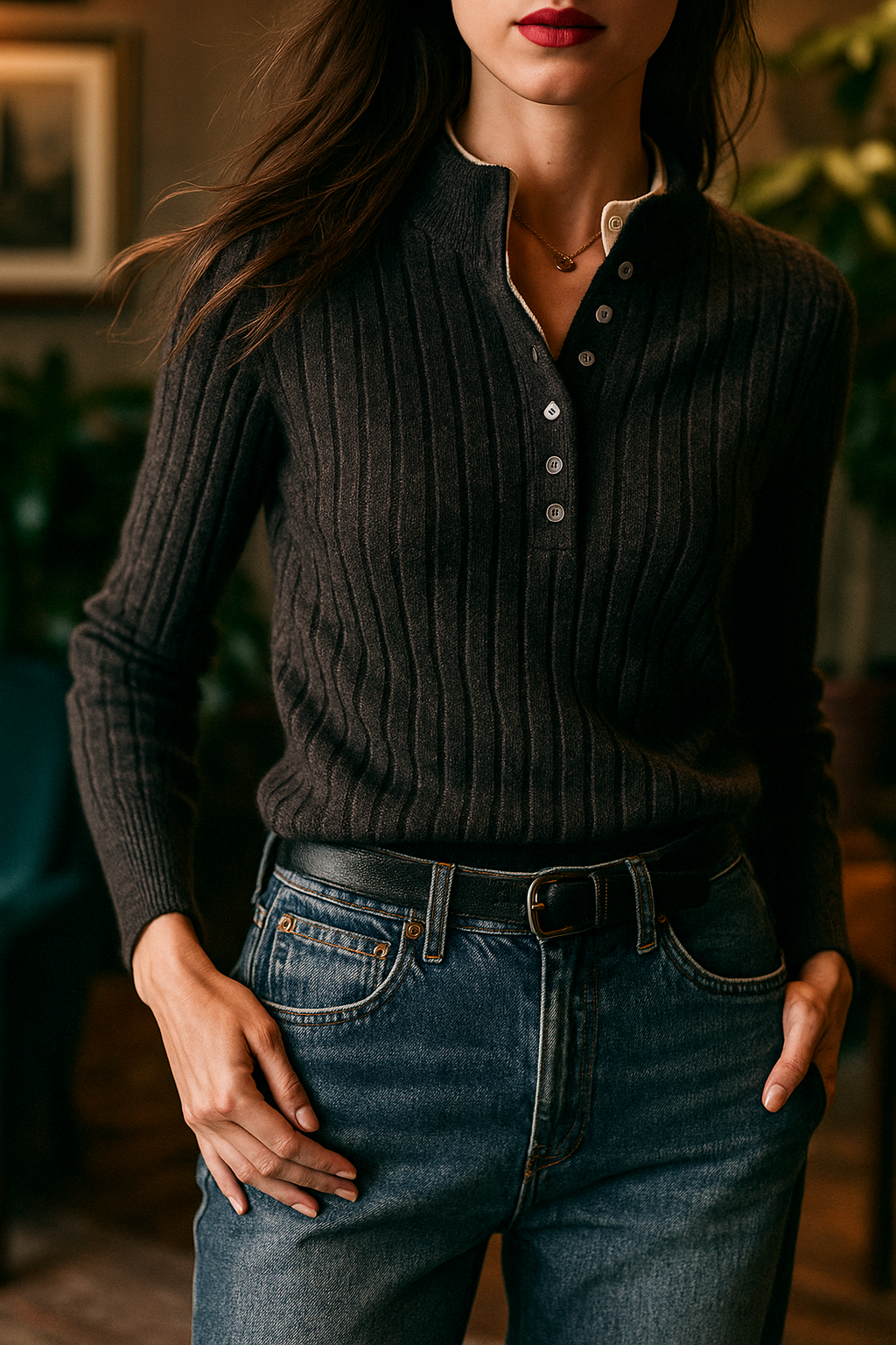 Duttini | Ribbed Wool Polo