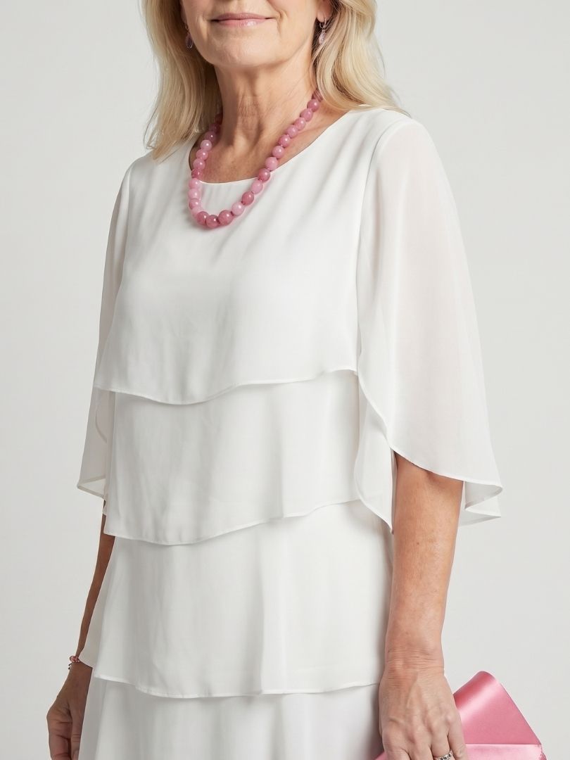 Duttini | Graceful Tiered Flutter Sleeve Midi Dress for Every Occasion