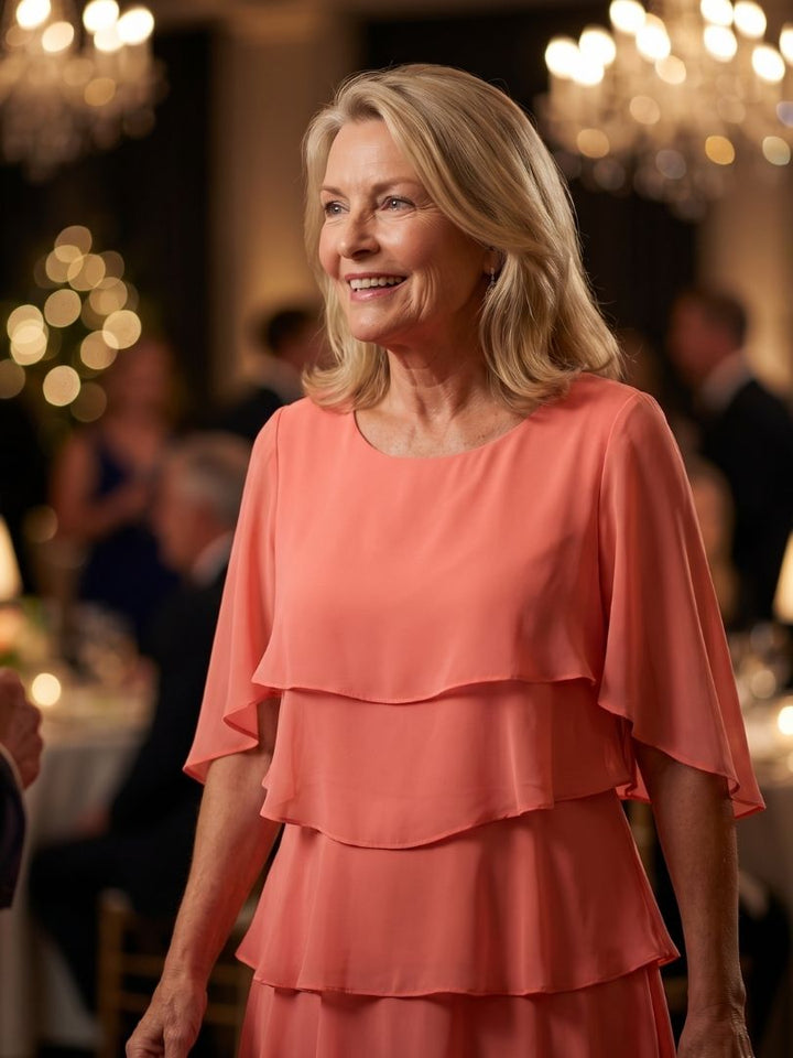 Duttini | Graceful Tiered Flutter Sleeve Midi Dress for Every Occasion