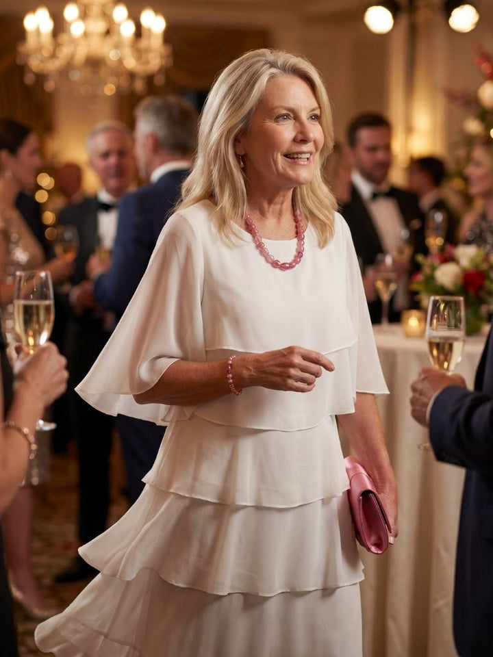 Duttini | Graceful Tiered Flutter Sleeve Midi Dress for Every Occasion