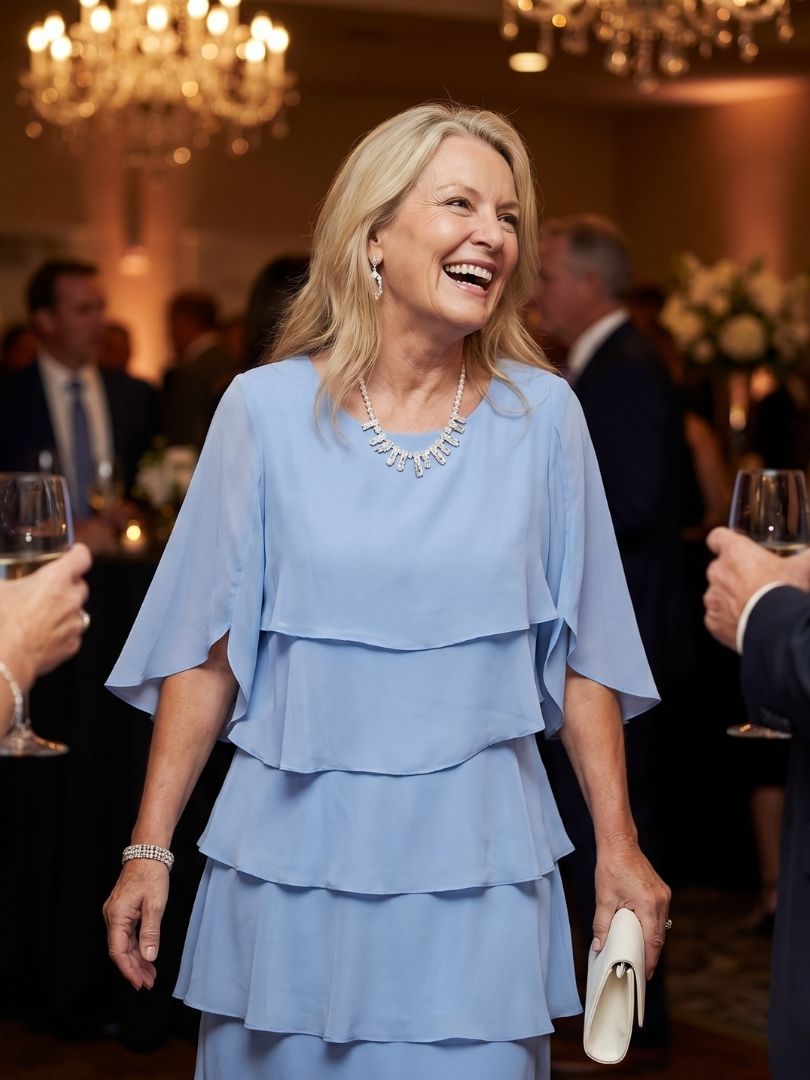 Duttini | Graceful Tiered Flutter Sleeve Midi Dress for Every Occasion