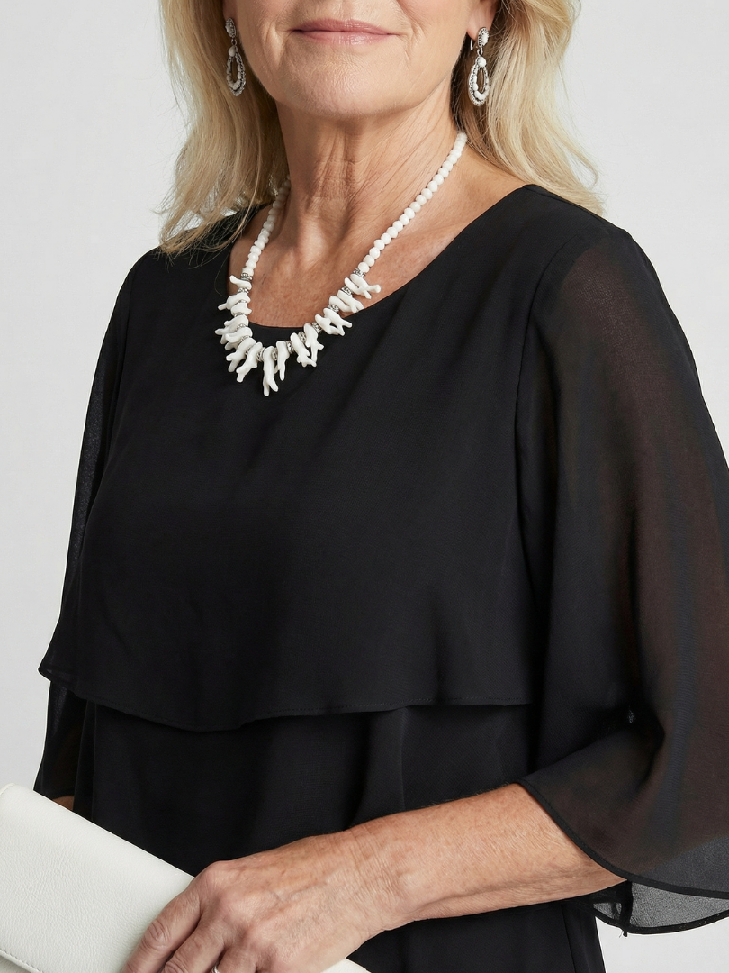 Duttini | Graceful Tiered Flutter Sleeve Midi Dress for Every Occasion