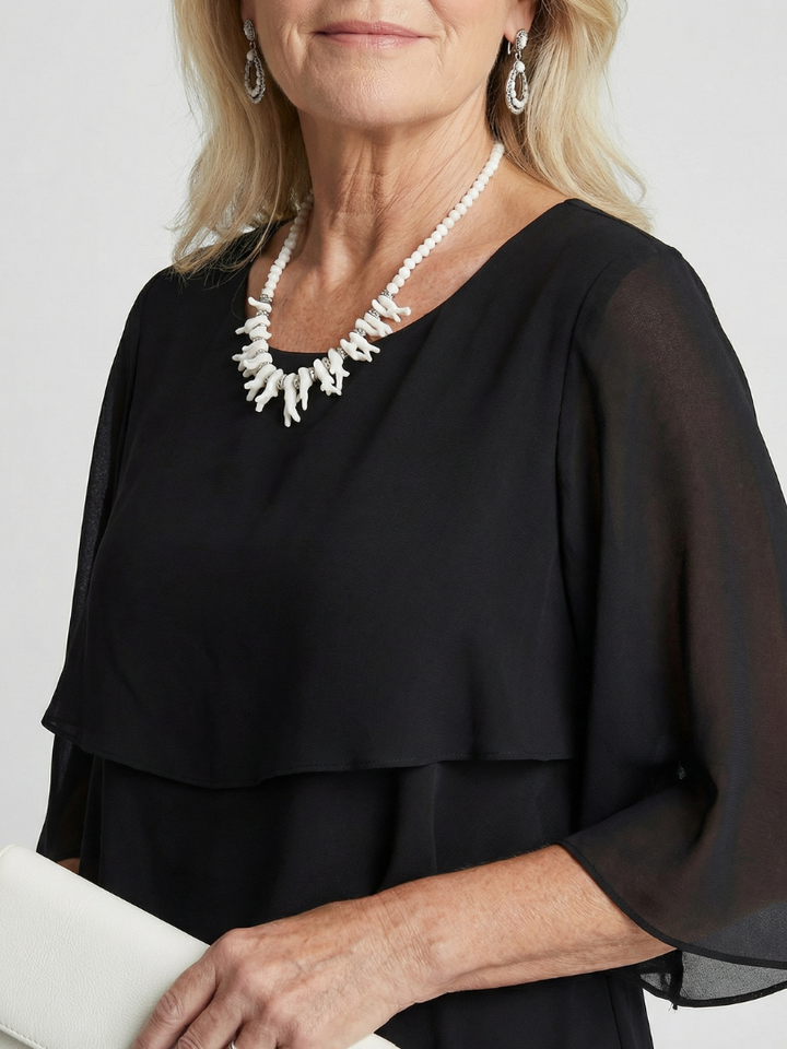 Duttini | Graceful Tiered Flutter Sleeve Midi Dress for Every Occasion