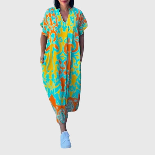 Duttini | Summer Dress for Women in Lightweight Fabric, Fit and Flare, White